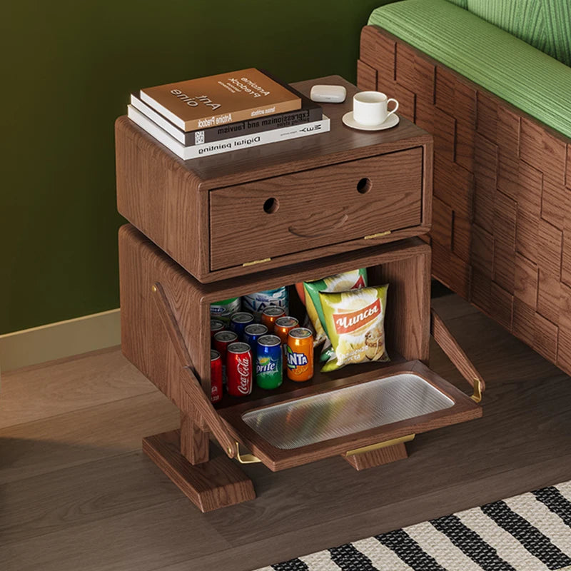 Modern Wooden Nightstand with Drawer Bedroom & Living Room Use