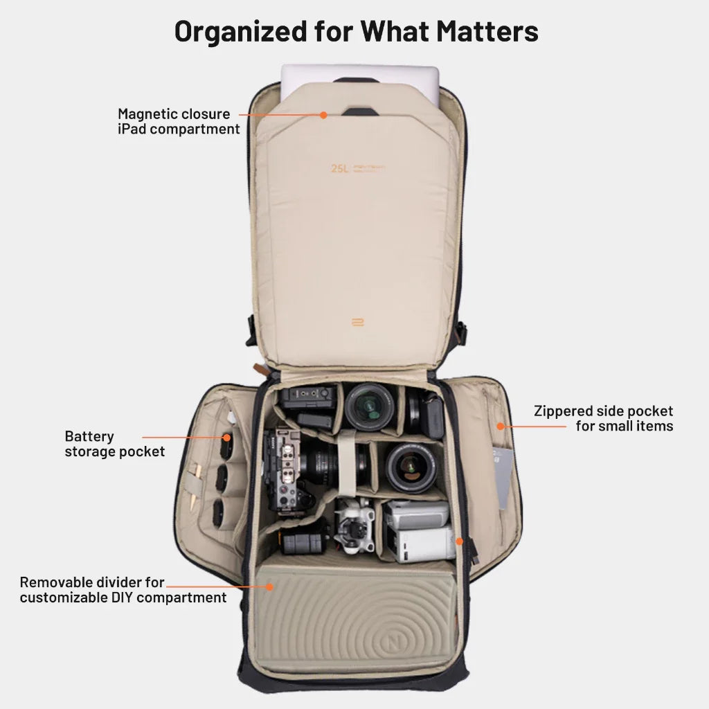 Waterproof 20L Photography Backpack for DSLR & Accessories