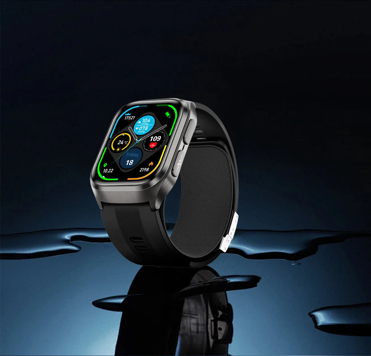 2.06" AMOLED Smartwatch with ECG, Uric Acid & Lipid Monitoring – NFC Enabled