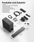 Home Theater Soundbar with Bass Subwoofer & Dolby Atmos – Black