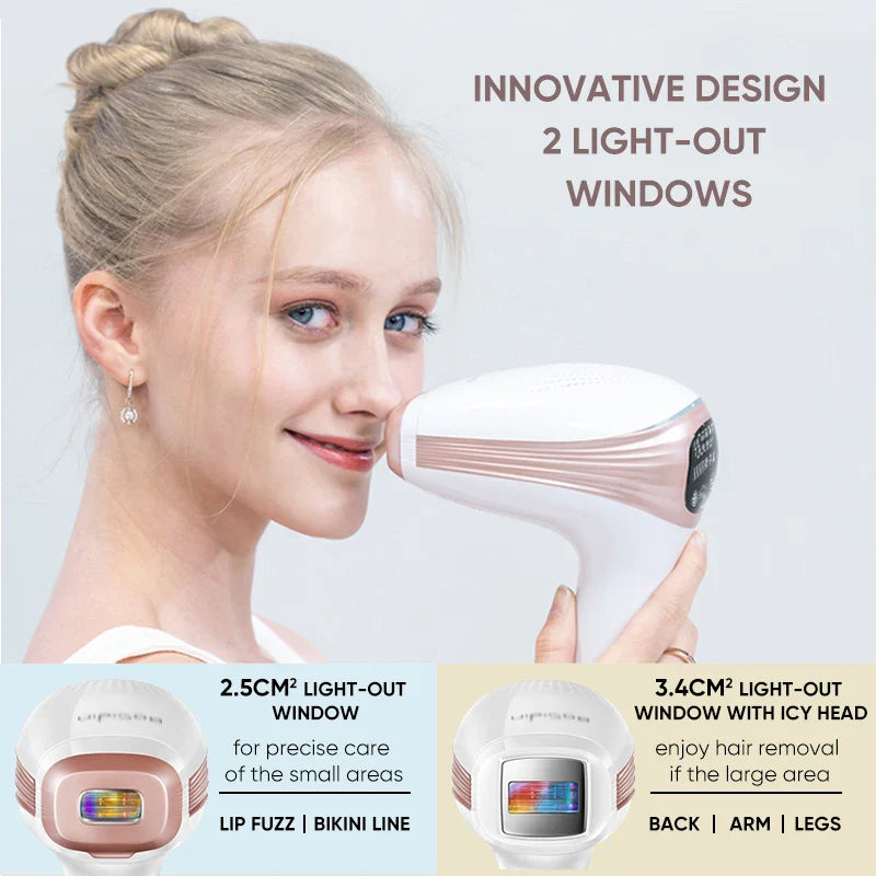 Portable Home Use Cool IPL Laser Epilator 5 Levels, LCD Display