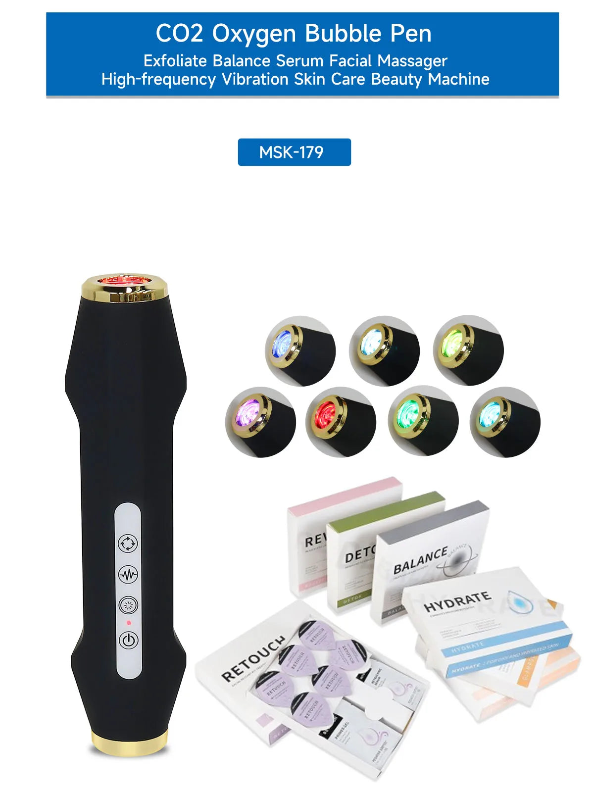 CO2 Bubble Facial Machine with Detox Pods & Aqua Pen