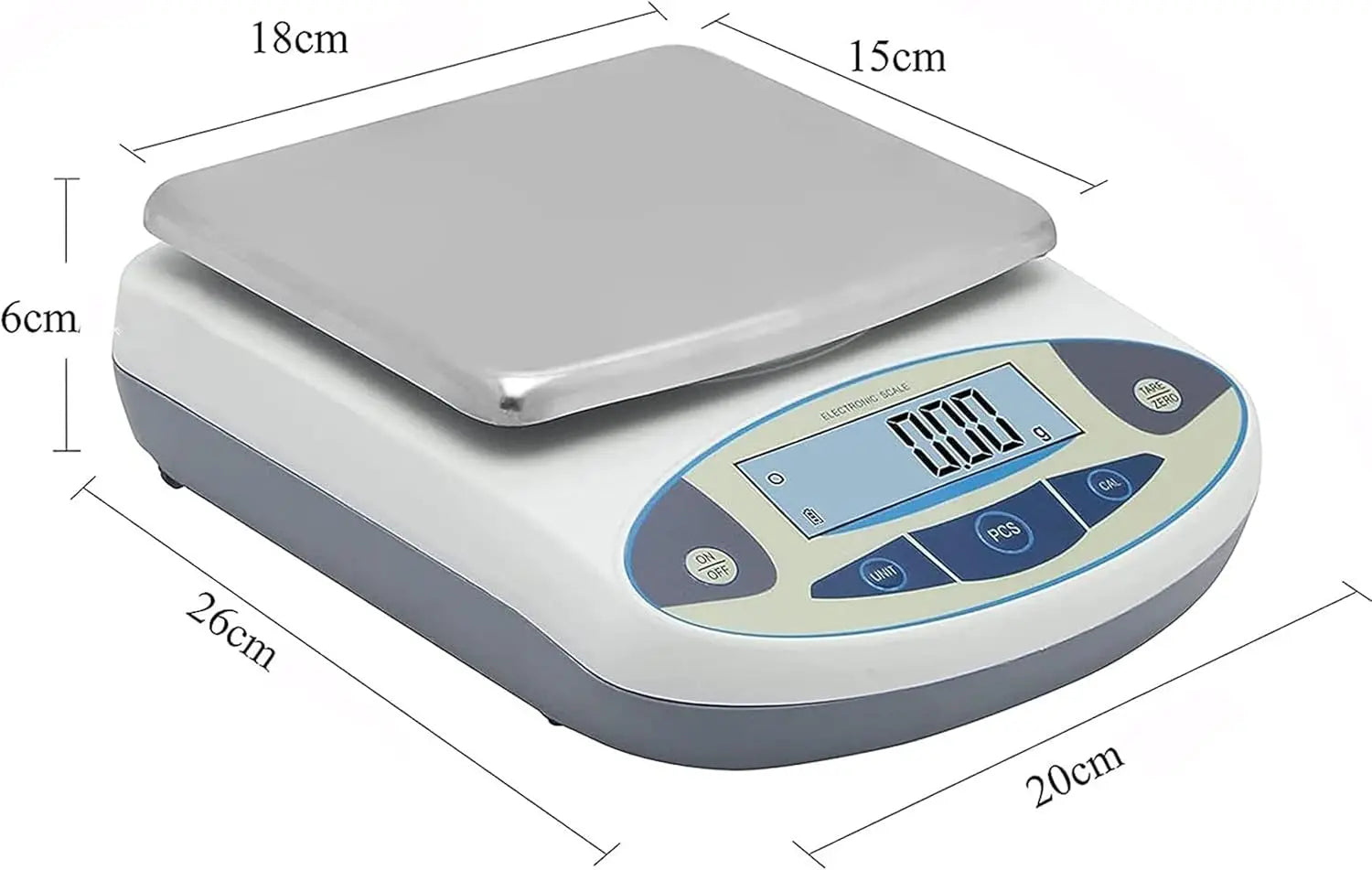 0.001g Digital Analytical Balance with 500g Capacity & Wind Shield