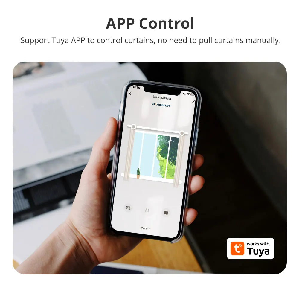 Electric Curtain Track with Zigbee Integration for Smart Homes