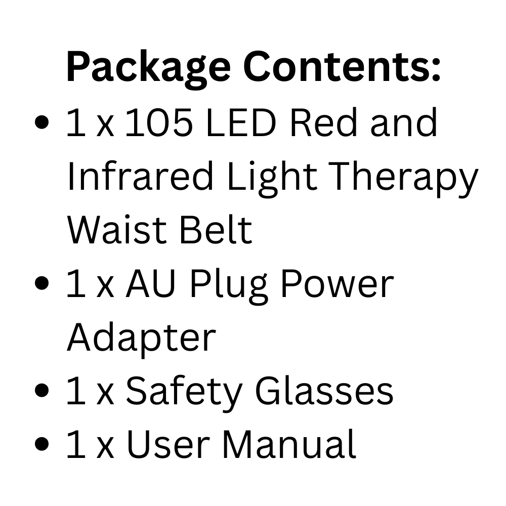 105 LED Red & Infrared Therapy Belt Portable Waist Wrap for Muscle & Joint Pain Relief