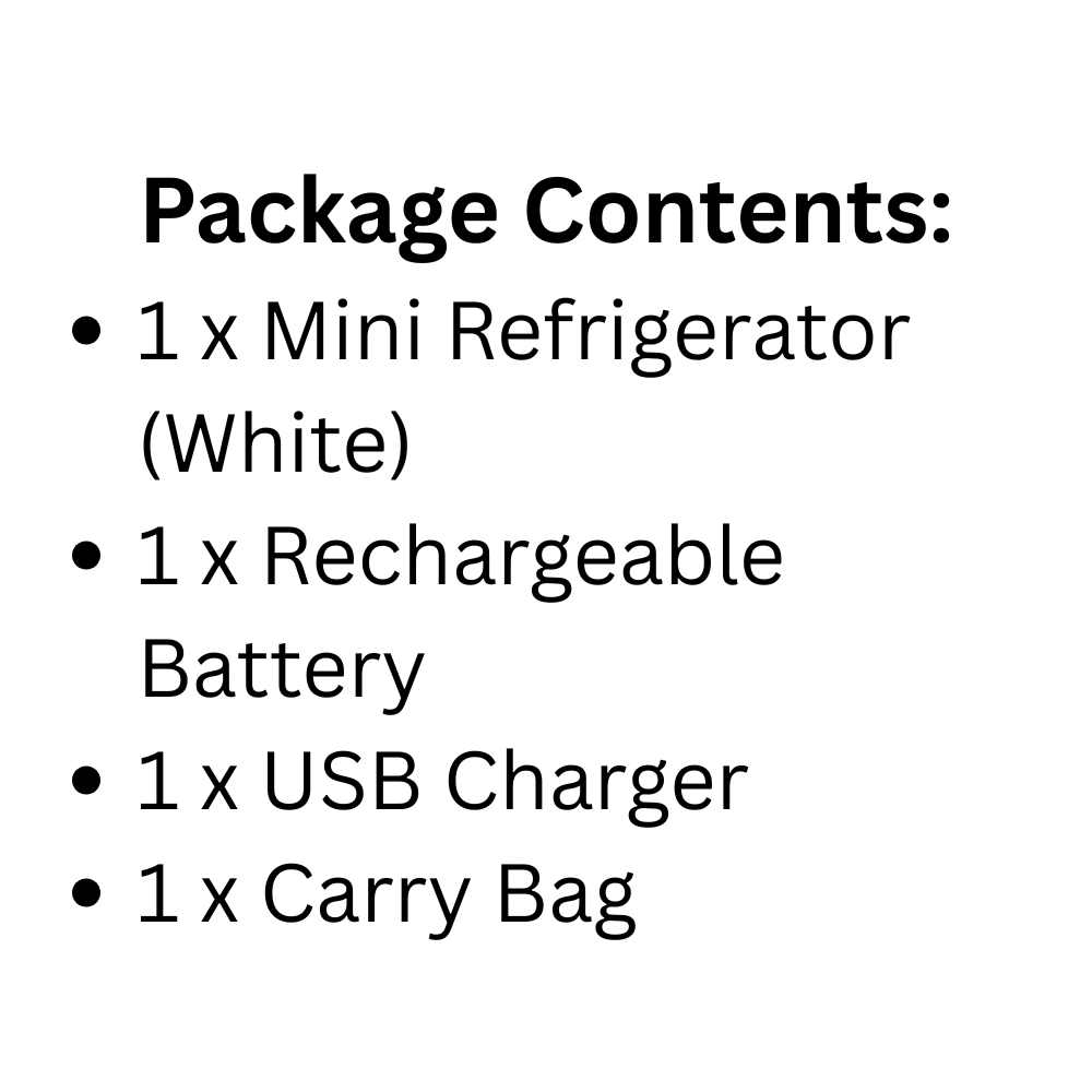White 13600mAh USB-Powered Mini Medical Fridge Quiet Portable Cooler for Insulin & Pills