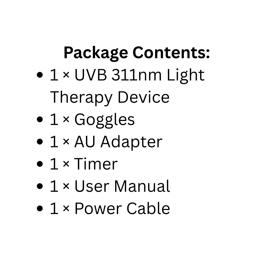 Rechargeable UVB 311nm Skin Treatment Lamp Home Light Therapy for Psoriasis AU Plug