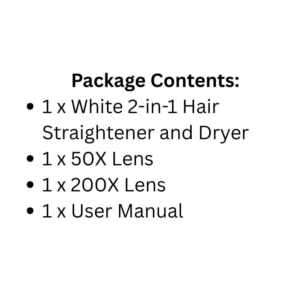 Rechargeable 2-in-1 White Hair Straightener with Airflow 110,000RPM, Travel-Friendly