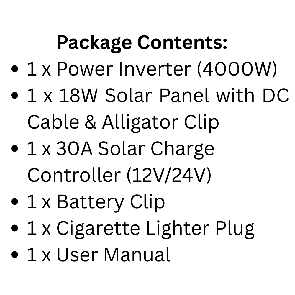 4000W 12V to 220V Solar Generator Kit with Panel, Inverter & Dual USB Outdoor Power Solution