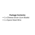 1cm Stainless Steel Wire Cheese Slicer Compact Aluminum Cutter for Soft Cheese & Sausages
