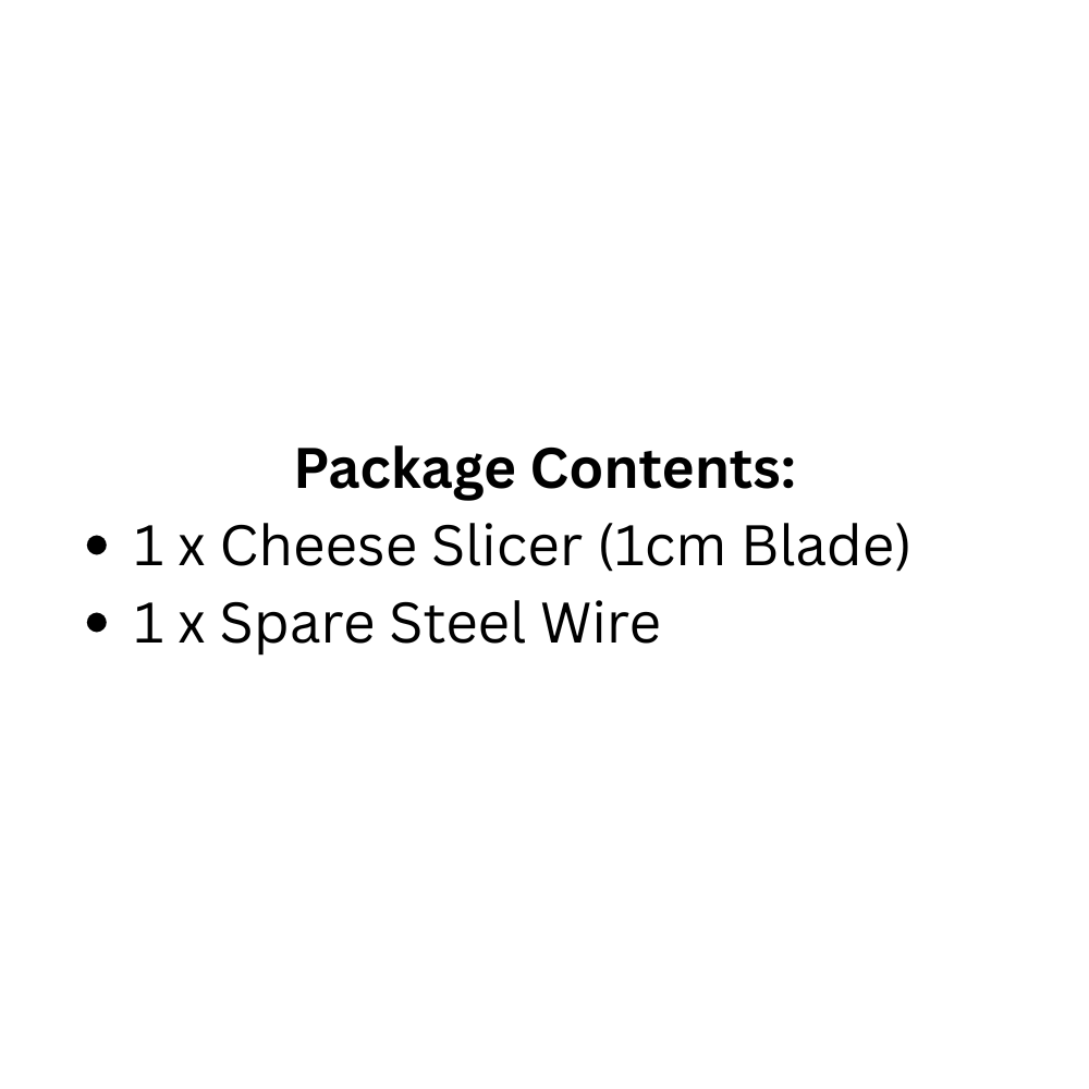 1cm Stainless Steel Wire Cheese Slicer Compact Aluminum Cutter for Soft Cheese & Sausages