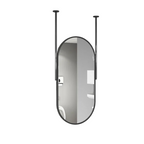 Contemporary Lighted Wall Mirror Oval Framed Vanity for Bedroom, Bathroom, or Hotel Use
