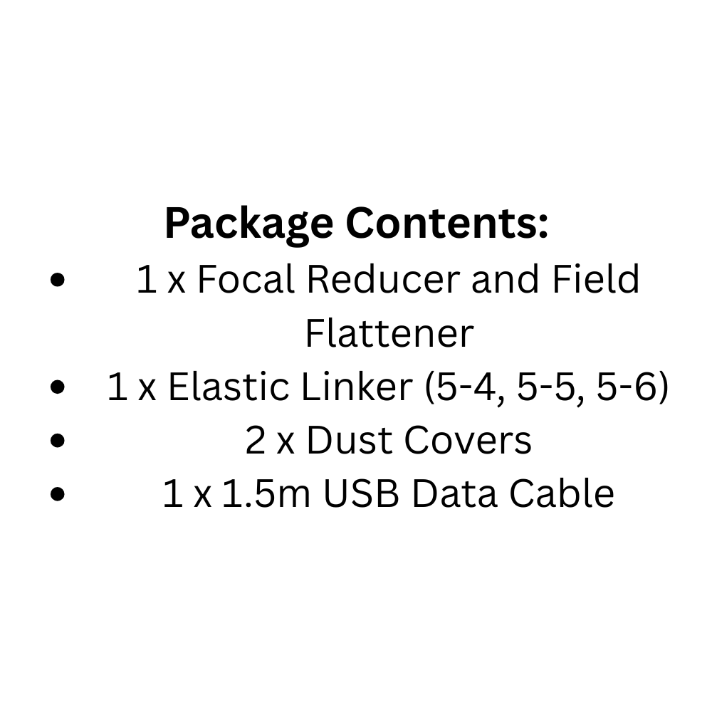 0.8x Focal Reducer with Field Flattener for Astronomy