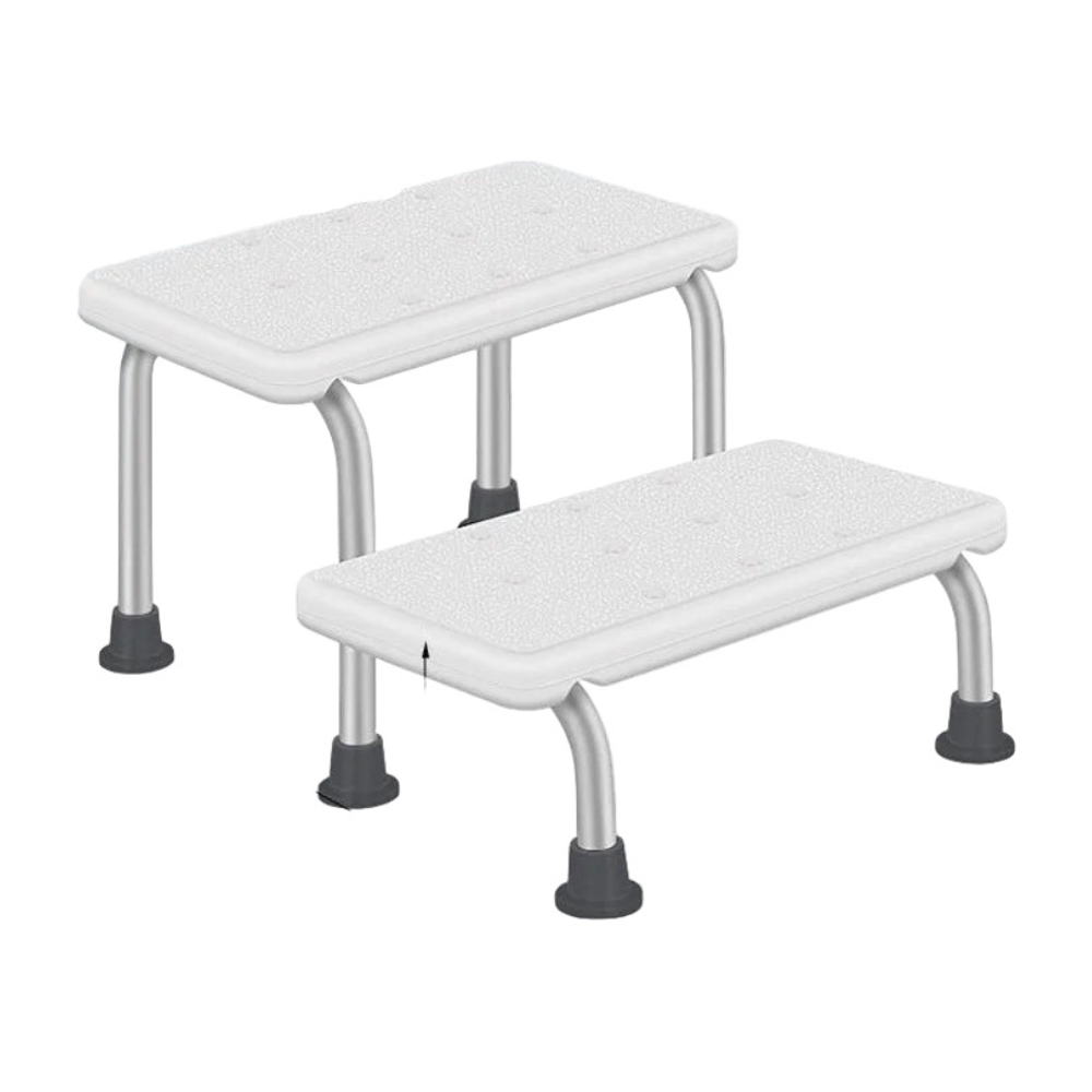 Adjustable Non-Slip Bathroom Chair Sturdy Aluminum Stool for Toilet & Daily Support