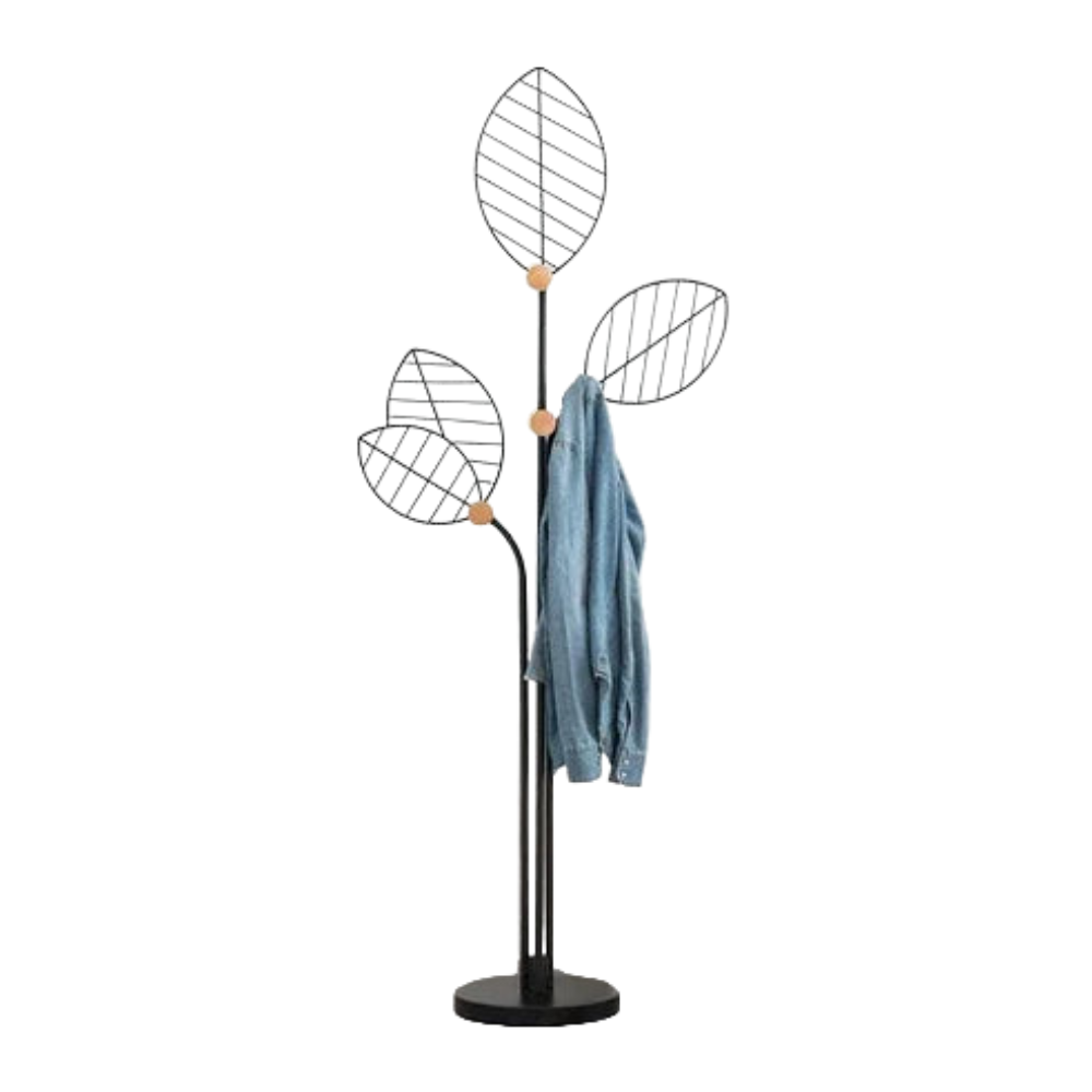 Freestanding Iron Clothes Rack Space-Saving Hanger for Indoor Storage & Home Organization