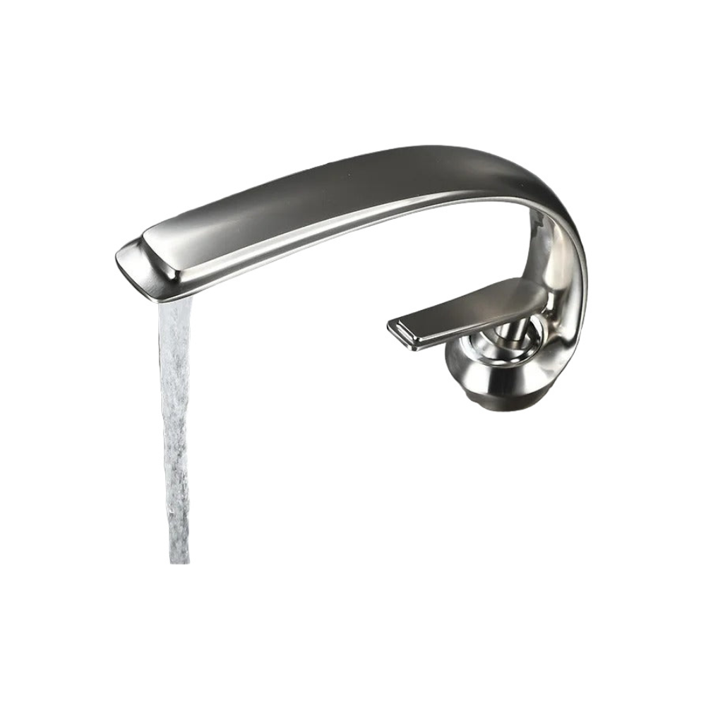 Vintage Brass Bathroom Sink Mixer Tap with Ceramic Lever for Hot and Cold Water