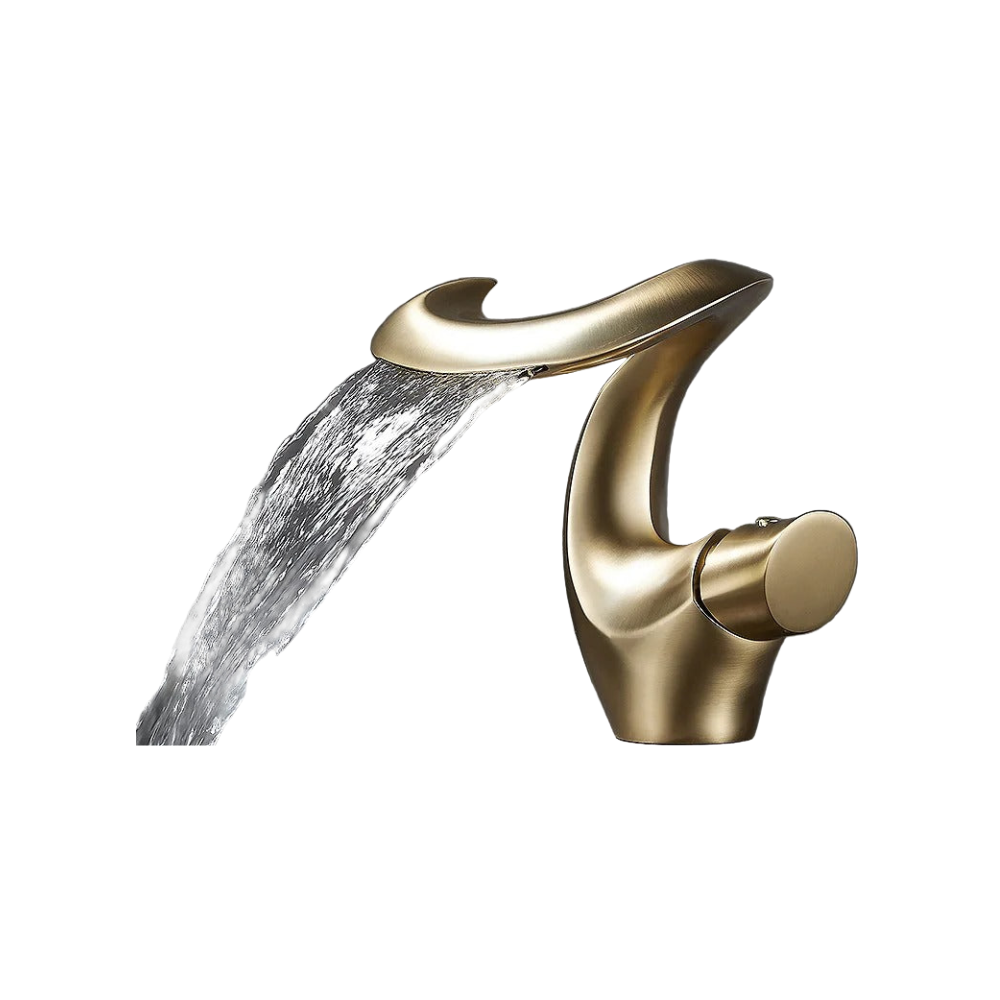 Modern Copper Bathroom Faucet Splash-Proof Waterfall Design