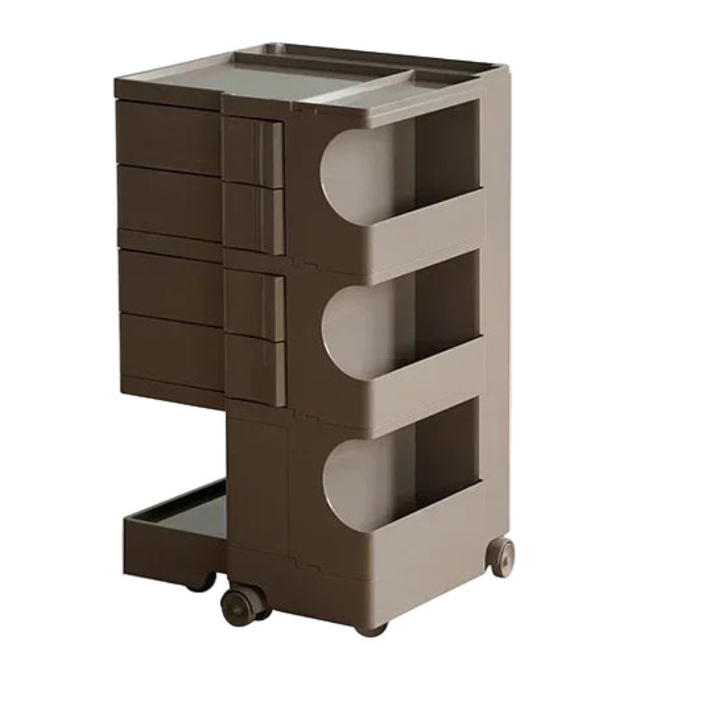 Rotating Storage Trolley with Wheels Multi-Layer Organizer Cabinet for Home & Salon