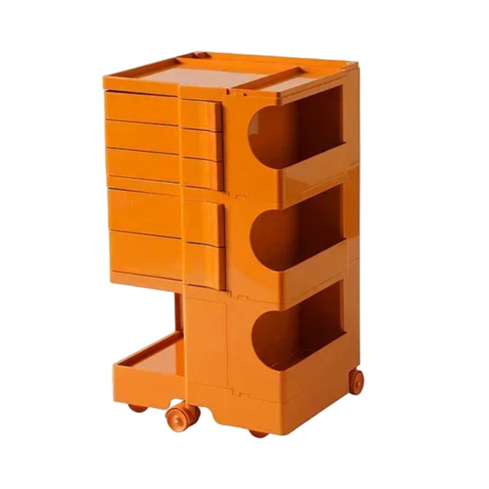 Rotating Storage Trolley with Wheels Multi-Layer Organizer Cabinet for Home & Salon