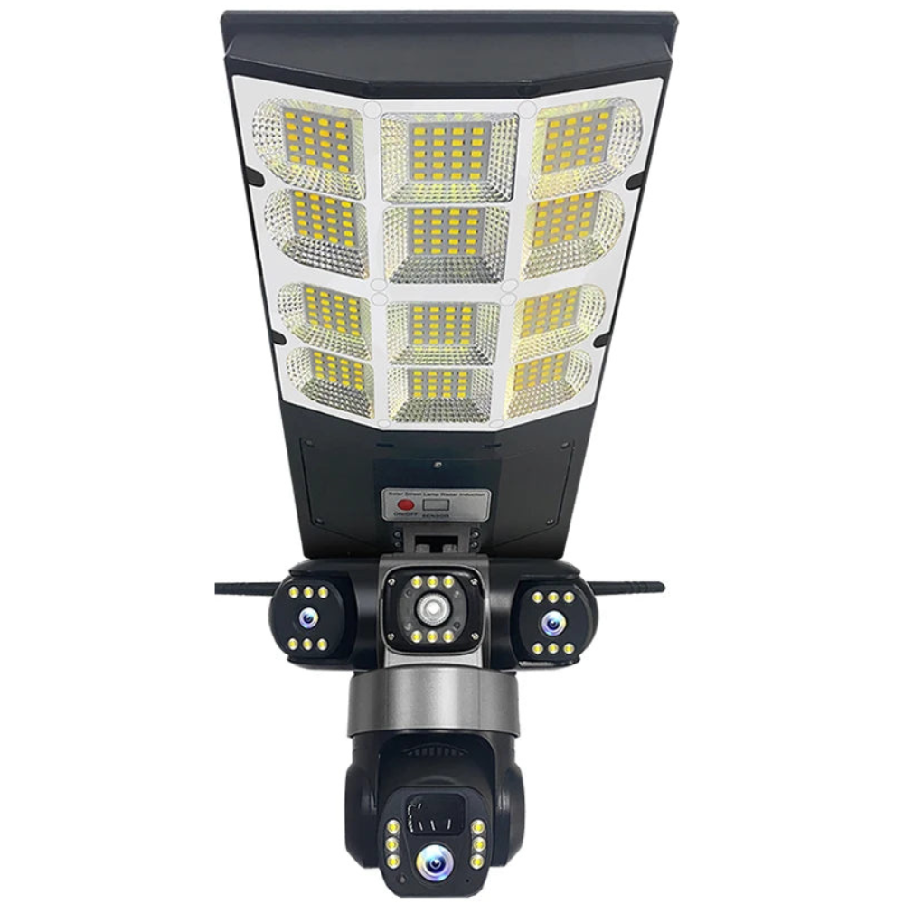 Outdoor 4G Solar Camera with 15MP Triple Lens, 16000mAh Battery, Two-Way Audio & PIR Motion Detection