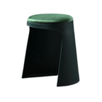 Modern Plastic Stackable Stool 36x42cm Minimalist Footrest for Living Room, Bedroom or Office