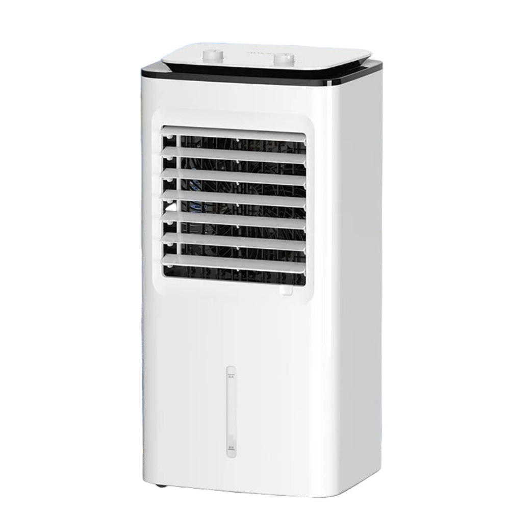 Home Cooling Fan with Remote Large Water Tank and Adjustable Wind Settings White
