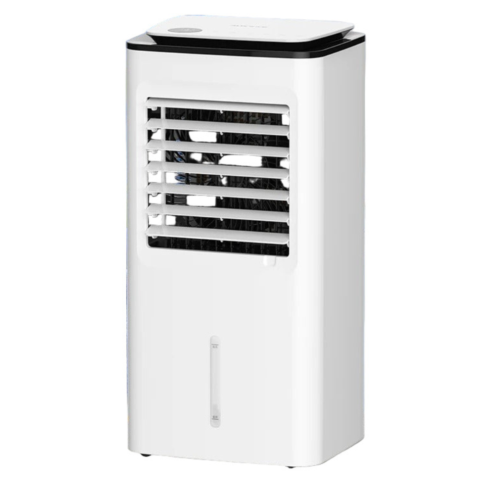 Home Cooling Fan with Remote Large Water Tank and Adjustable Wind Settings White