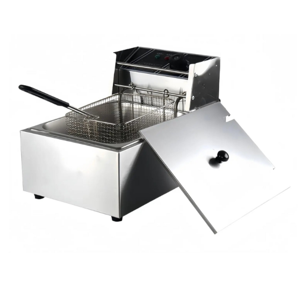 11L Electric Deep Fryer with Basket, Adjustable Temperature & Timer for Home and Commercial Use