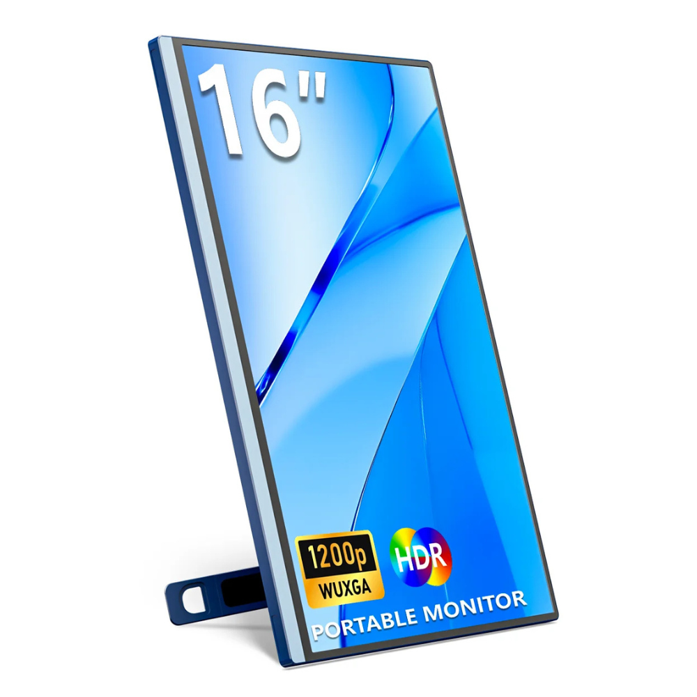 16" Portable IPS Monitor 1920x1200, USB-C & HDMI, Built-in Speakers