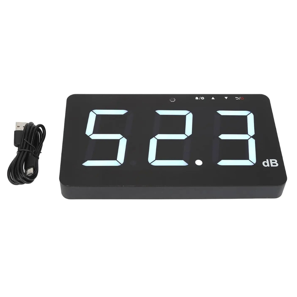 Decibel Meter with LCD Display & Alarm – Home, Office & Factory Noise Monitoring 30–130dB