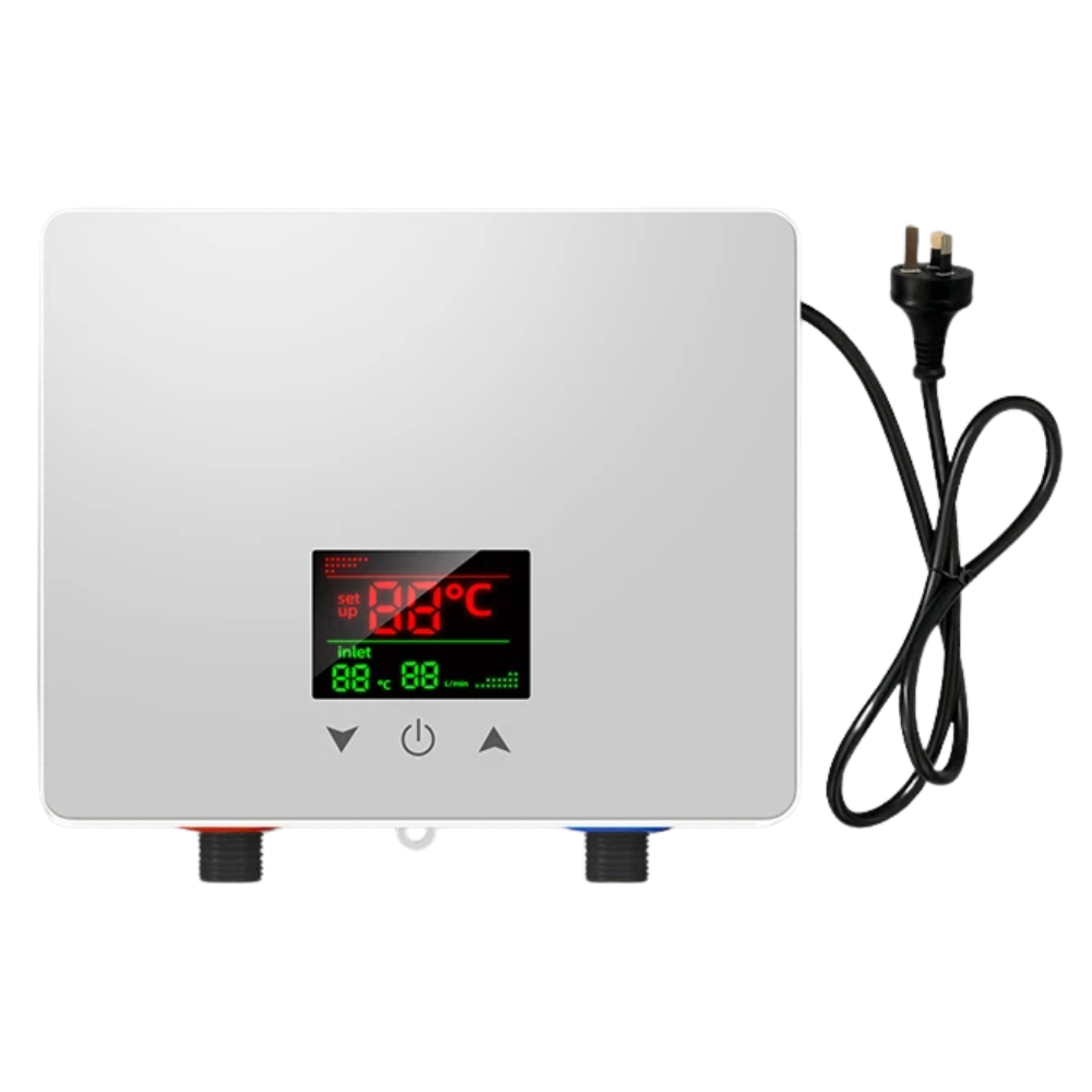 Compact Electric Water Heater for Bathroom & Kitchen, Adjustable Temperature