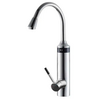 Instant Hot Water Kitchen Tap with LED Display 220V Tankless Electric Faucet Sliver