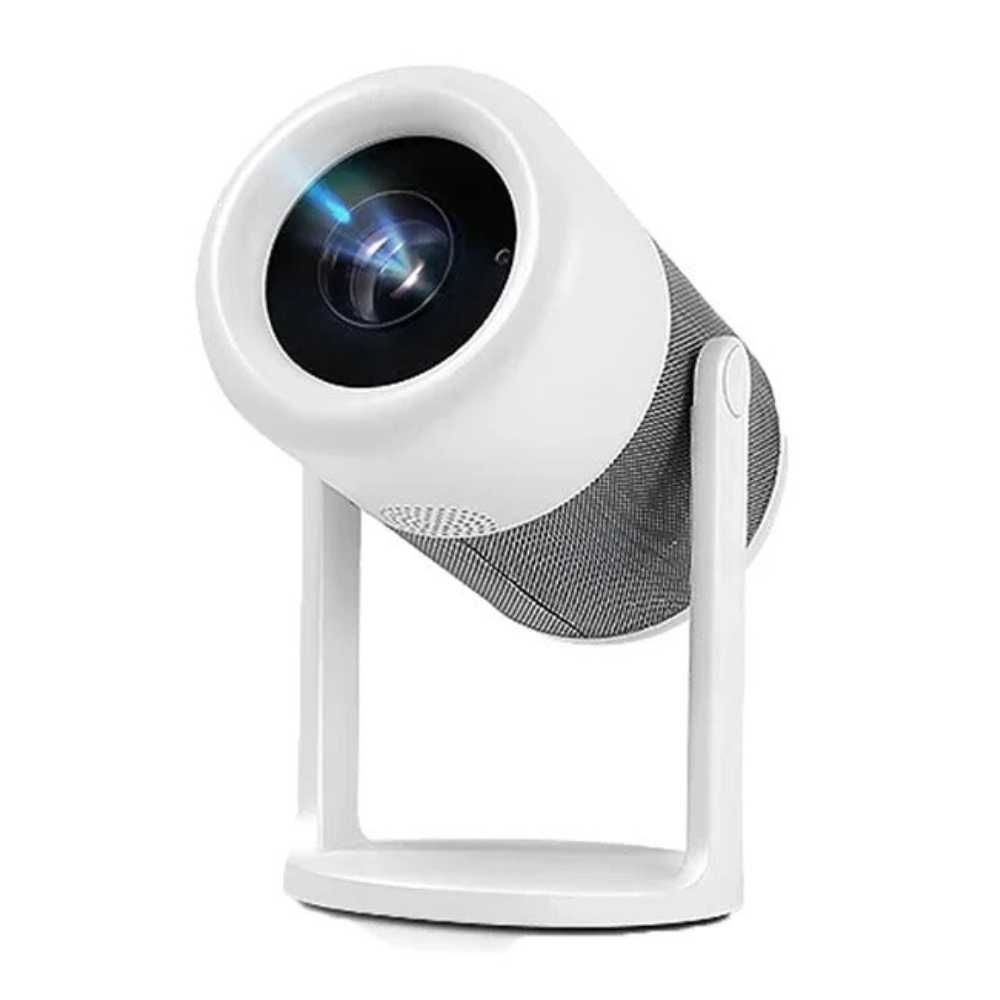 Smart Home Projector with Android 11 HD Resolution Wireless Streaming White