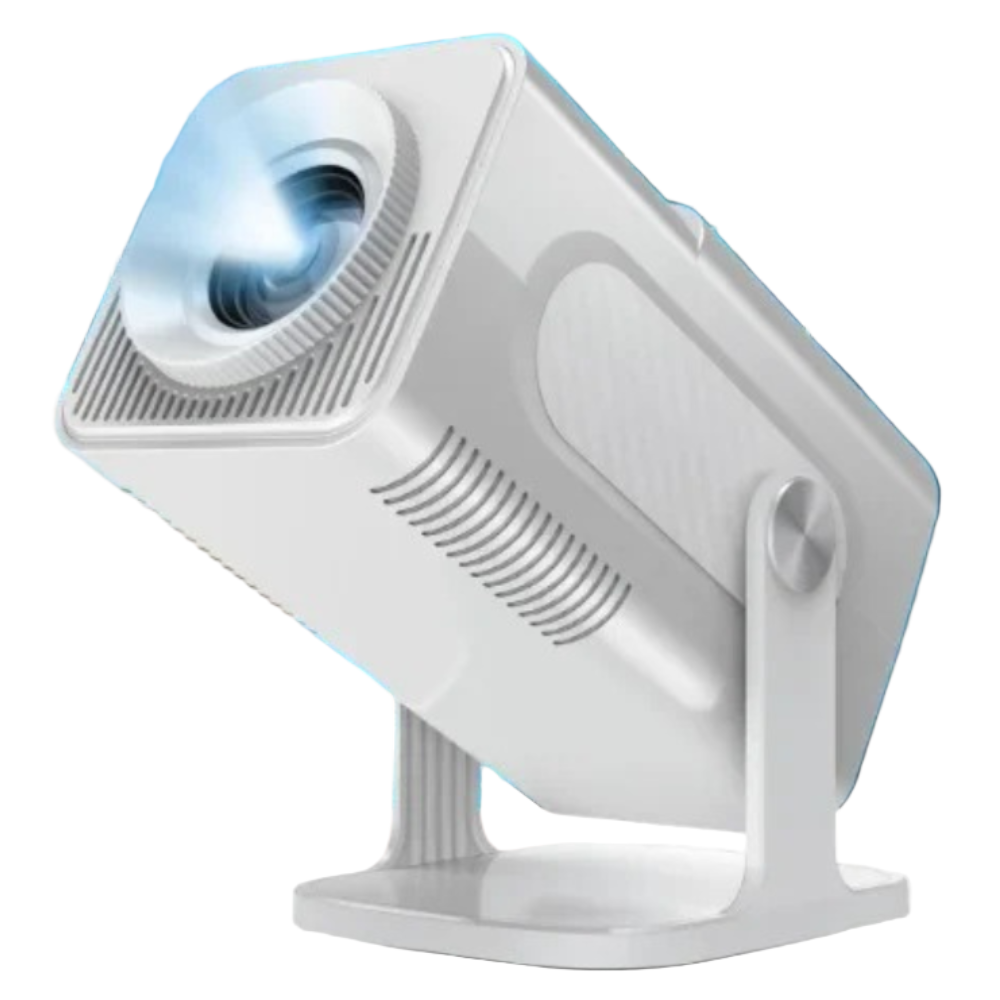 Mini Home Theater Projector with Auto Keystone 180 Lumens Brightness & Smart Features White