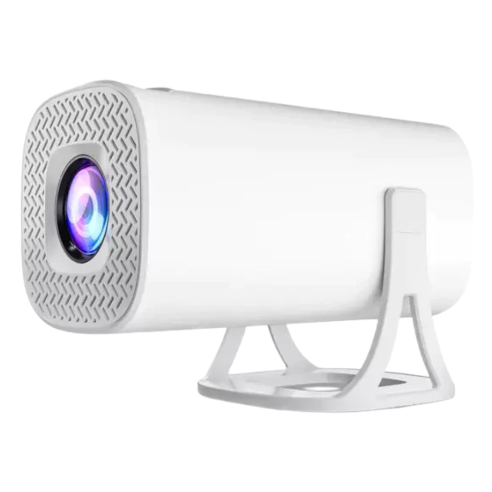 Compact Home Theater Projector with 150 Lumen Display Android 11 Wireless Streaming Support White