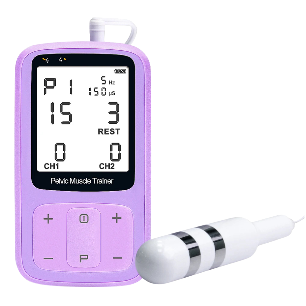 2-Channel Pelvic Muscle Trainer with 15 Modes for Kegel & Incontinence Therapy