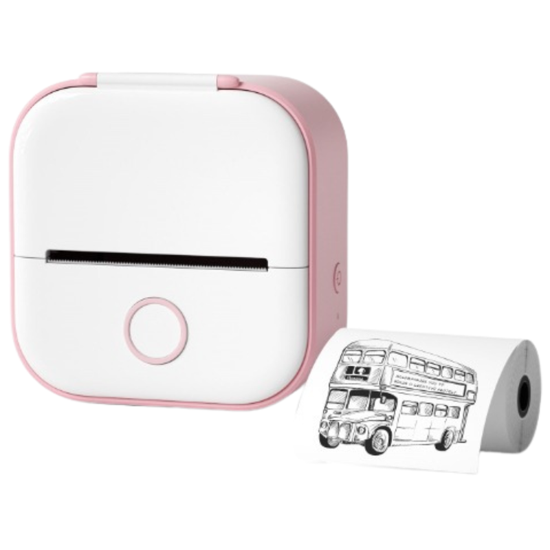 Compact Wireless Mini Thermal Printer 53mm Paper Width with Type-C Charging