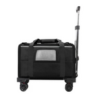 Portable Pet Carrier with Detachable Wheels Airline Approved Rolling Travel Bag for Small Cats & Dogs