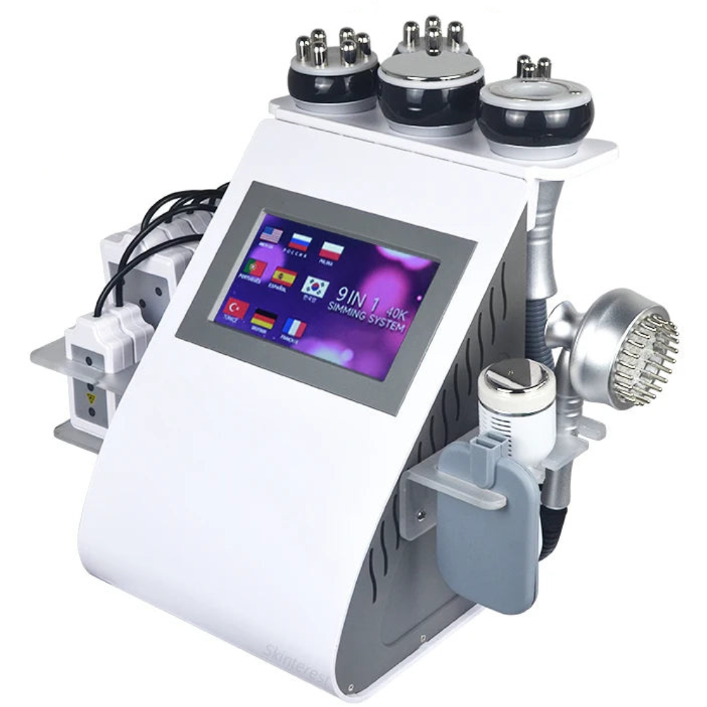 Portable 9-in-1 Ultrasonic Cavitation Slimming Machine with Vacuum, Lipo & Cold Therapy