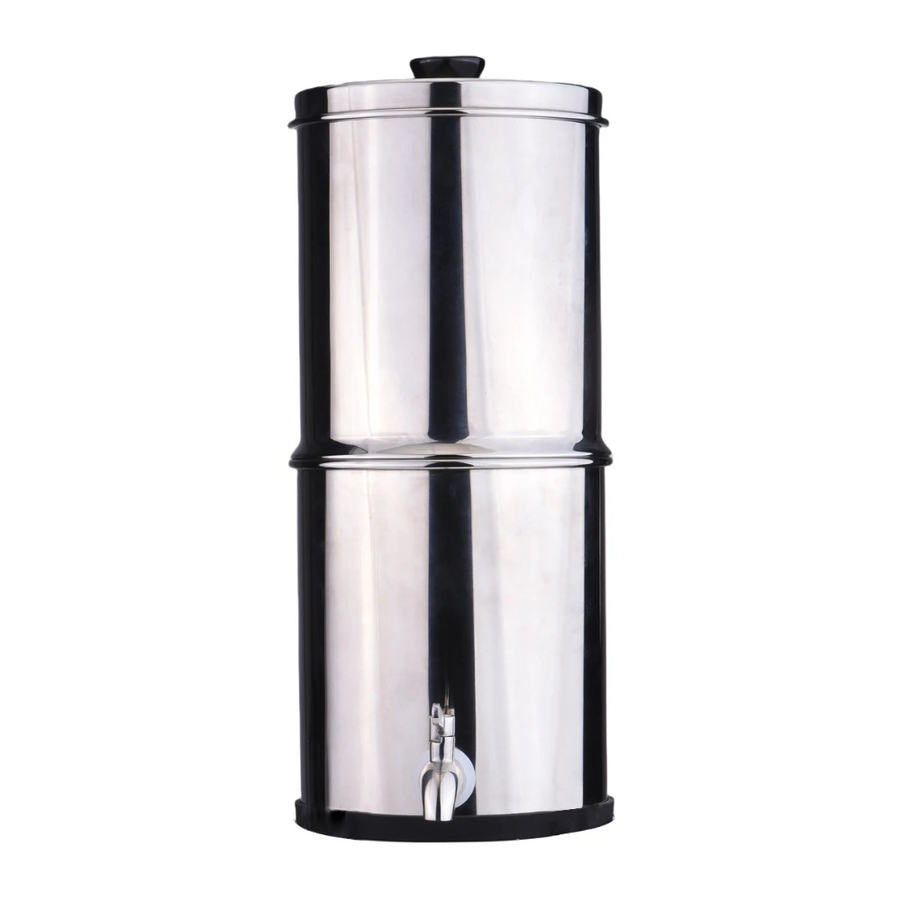Portable 1 Gallon Stainless Steel Water Purifier for Home, Camping & Emergency Use