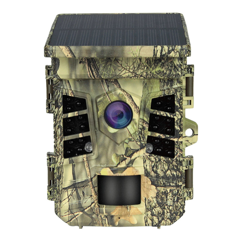 1080p Trail Camera with WiFi, Solar Power & 32MP Night Vision 0.3s Trigger, IP66 Waterproof