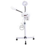 Portable 2-in-1 Facial Steamer with 5X LED Magnifying Lamp and Adjustable Stand White