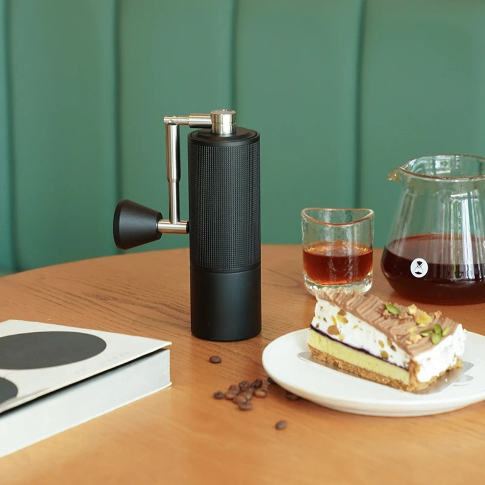 Black Manual Coffee Grinder – TIMEMORE C3s Pro with S2C Burr, Travel-Friendly Hand Mill for Espresso & Pour Over