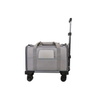 Portable Pet Carrier with Detachable Wheels Airline Approved Rolling Travel Bag for Small Cats & Dogs