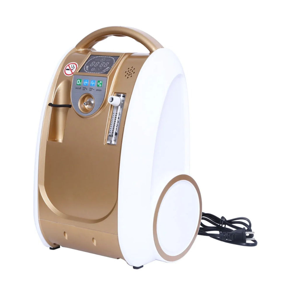 Portable 5L Oxygen Concentrator with LED Display Continuous Flow, Low Noise, Home & Travel Use