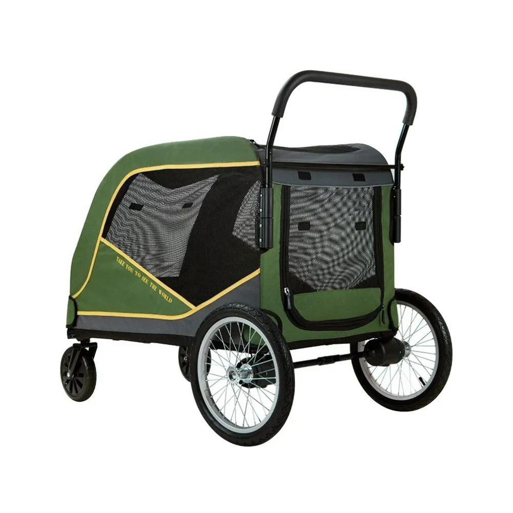 Portable 4-Wheel Pet Stroller & Travel Carrier for Dogs and Cats Foldable, Breathable, Heavy Duty