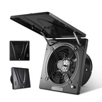 10-Inch Black Ventilation Fan with Oil Collector and Adjustable Speed