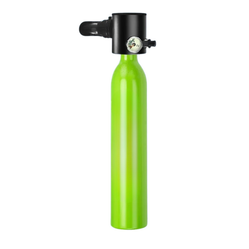0.5L Portable Scuba Tank Green with Pressure Gauge Adapter