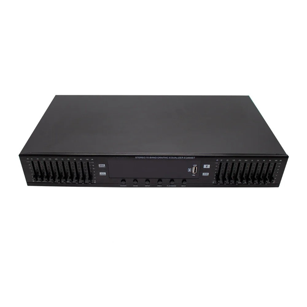 10-Band Graphic Stereo Preamplifier with Bluetooth & EQ Control