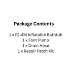 Inflatable Adult Bath Tub with R1.4M Foot Pump